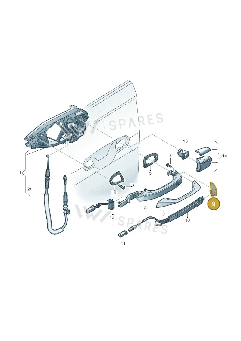 4M8837110 — Audi A6 2.0 (2018-) diagram 838839000, position 9