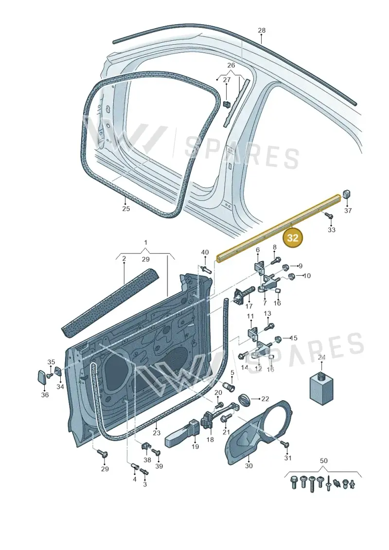 4M8837960A — Audi RS Q8 Quattro (2019-) diagram 429831010, position 32
