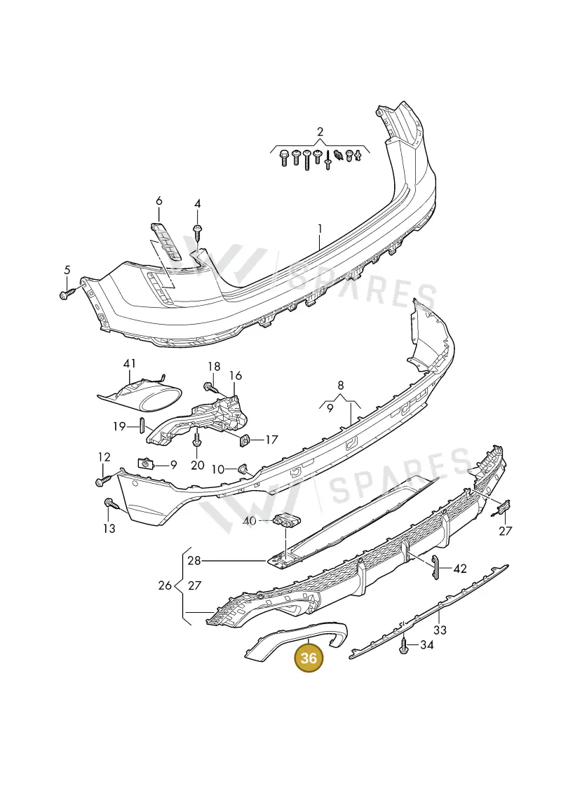 4M8853841C1Q2 — Audi RS Q8 (2019-2025) diagram 595807700, position 36