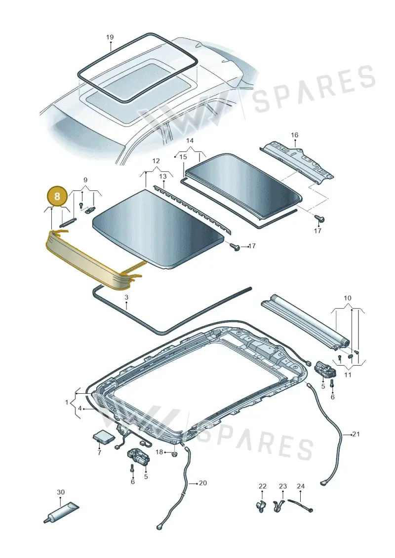4M8877651B — Audi Q8 e-tron (2018-2025) diagram 586877000, position 8