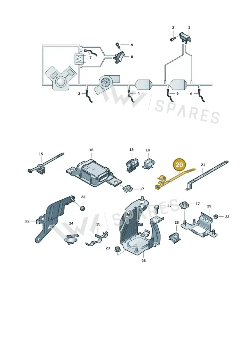 4M8906217B — Audi Q8 (2018-2025) diagram 429906009, position 20