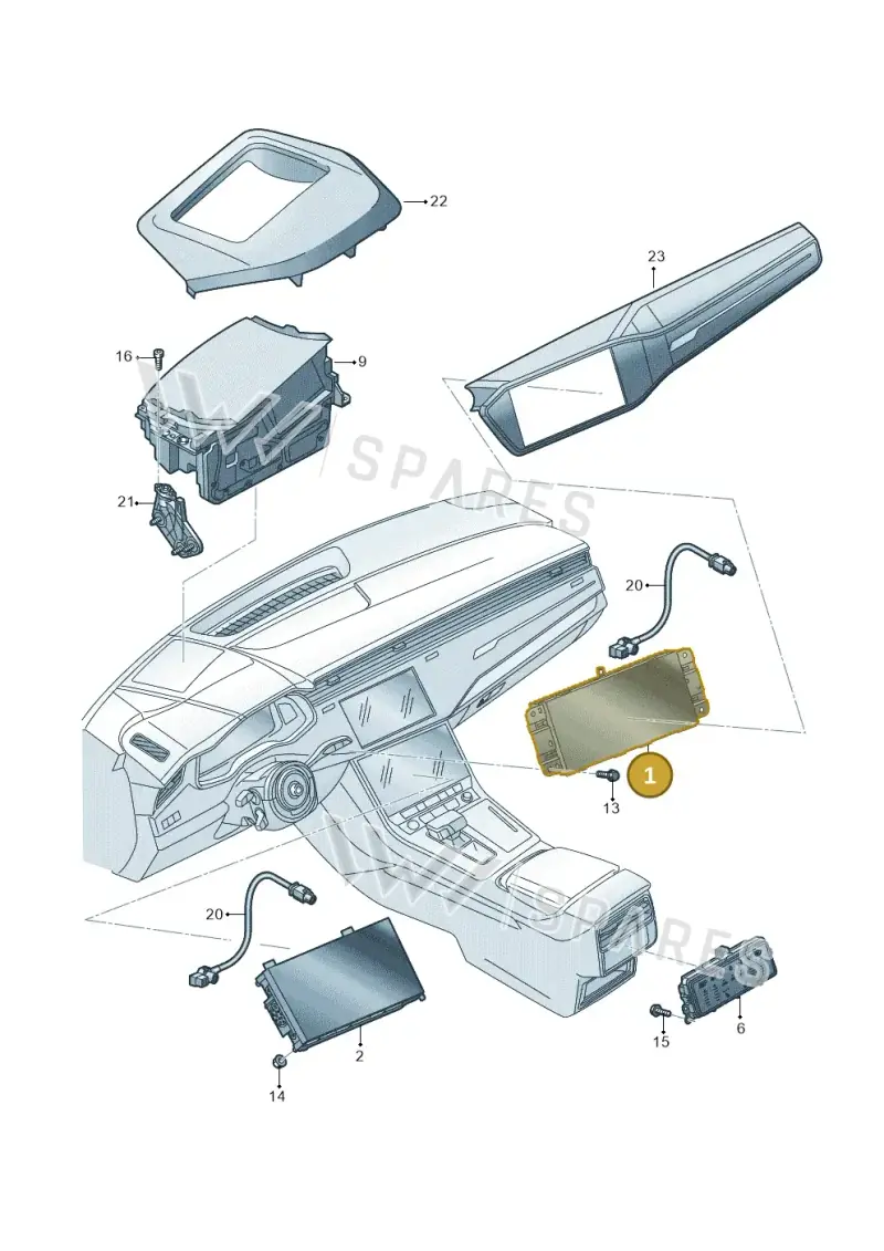 4M8919604A — Audi Q8 (2018-2025) diagram 429919000, position 1