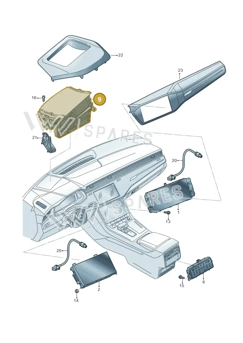 4M8919617E — Audi RS Q8 (2019-2025) diagram 429919000, position 9