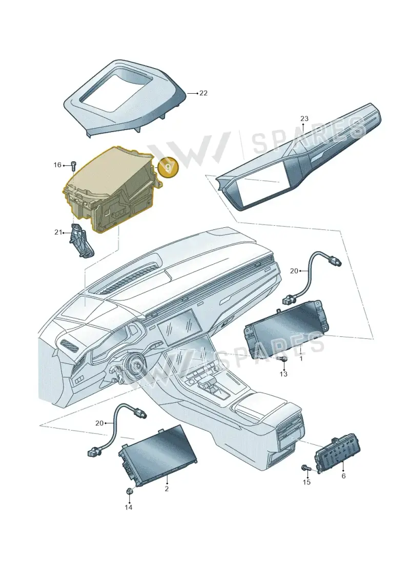 4M8919617F — Audi RS Q8 (2019-2025) diagram 429919000, position 9