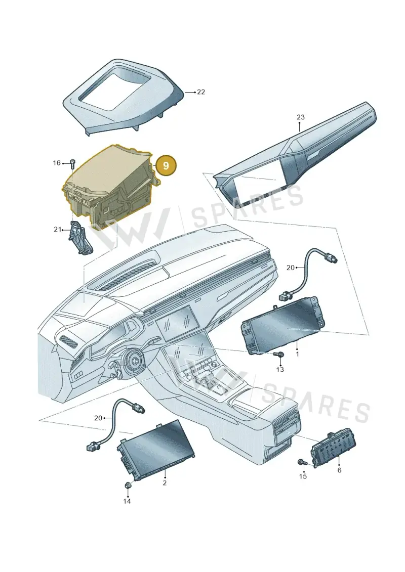 4M8919617N — Audi RS Q8 (2019-2025) diagram 429919000, position 9