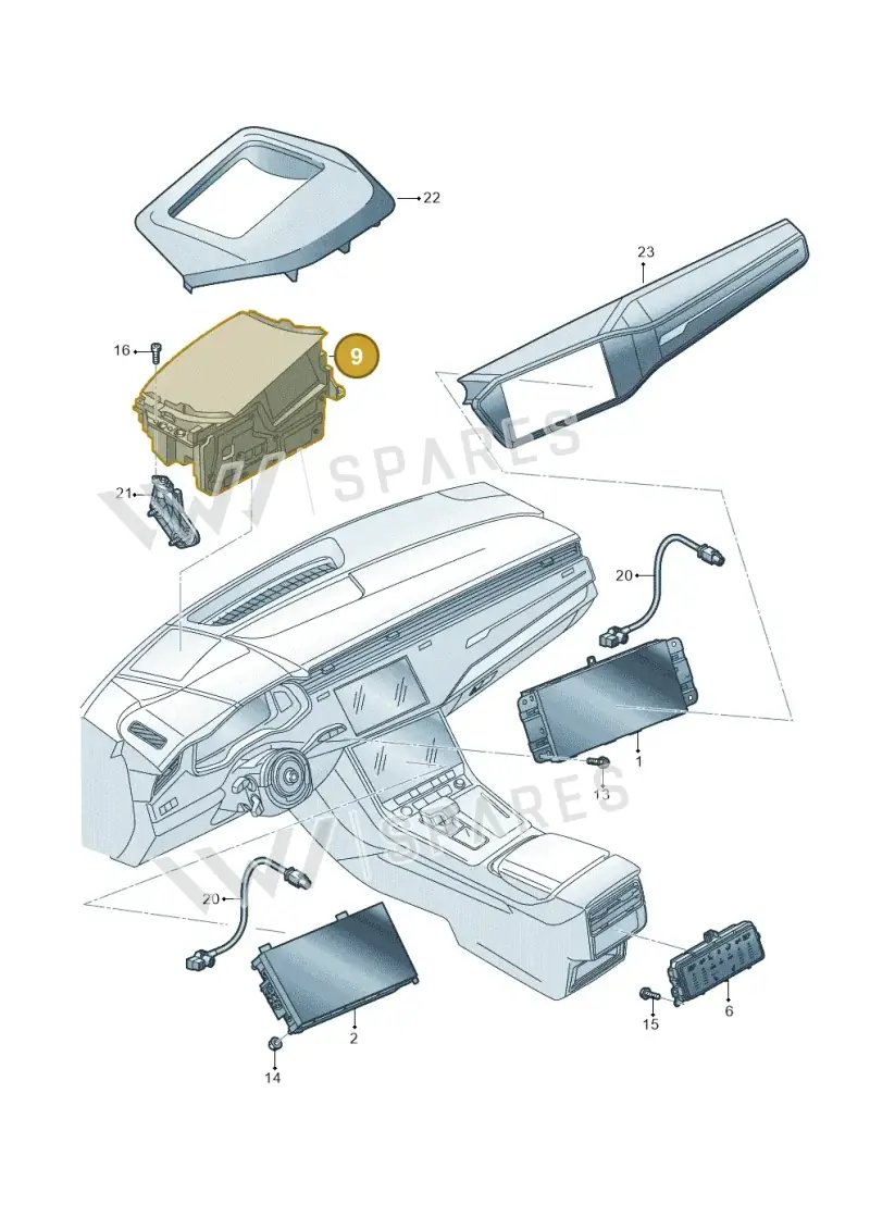 4M8919617Q — Audi RS Q8 (2019-2025) diagram 429919000, position 9