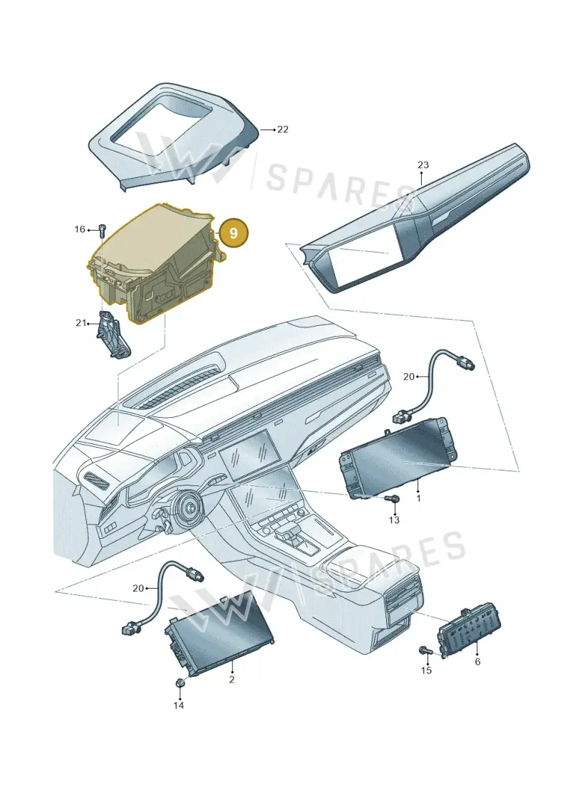 4M8919617R — Audi RS Q8 (2019-2025) diagram 429919000, position 9