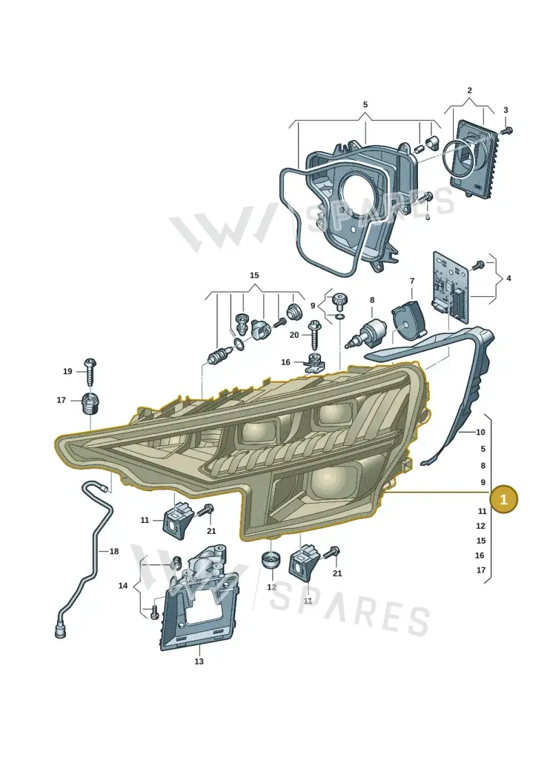 4M8941783 — Audi Q8 (2018-2025) diagram 429941000, position 1