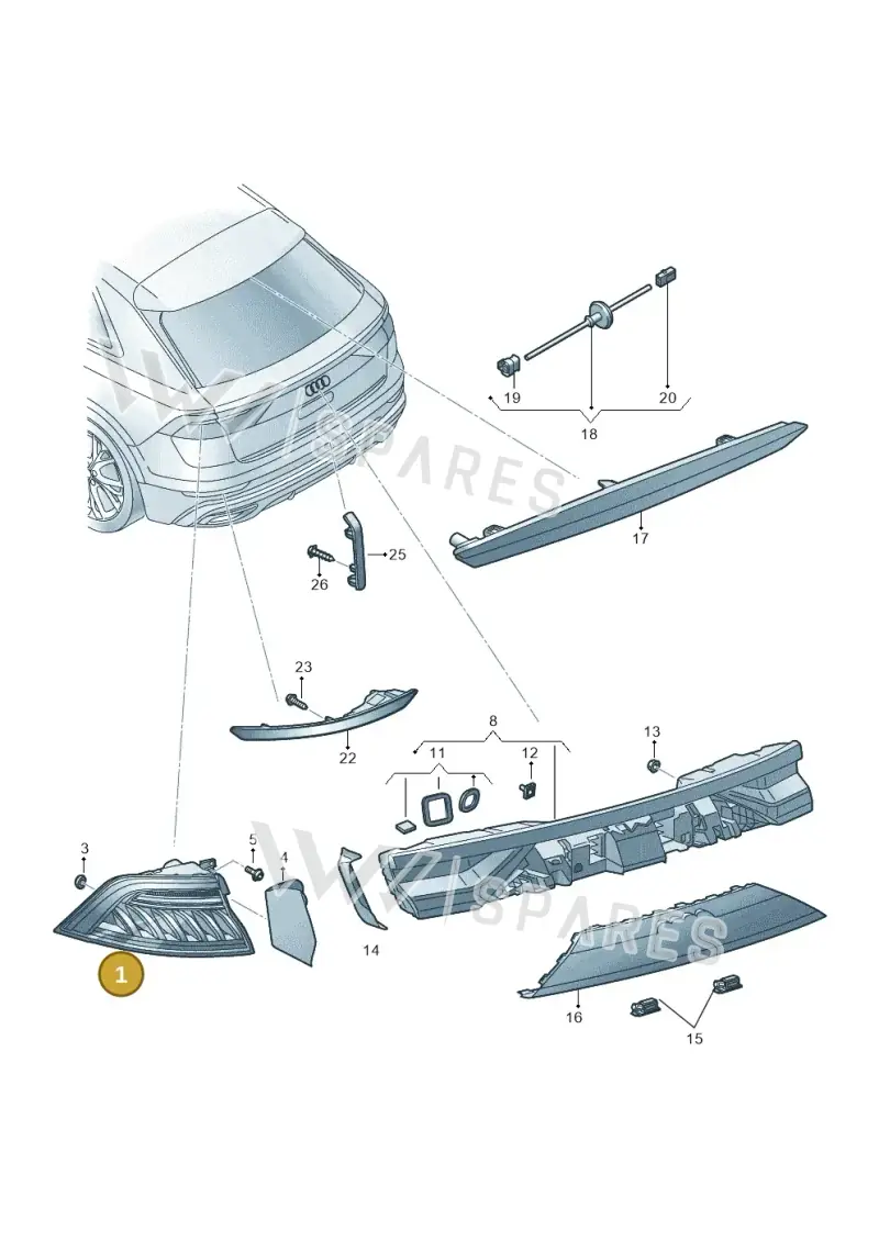 4M8945092A — Audi RS Q8 (2019-2025) diagram 429945000, position 1
