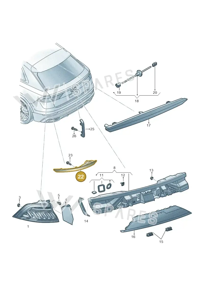 4M8945702A — Audi RS Q8 Quattro (2019-) diagram 429945000, position 22