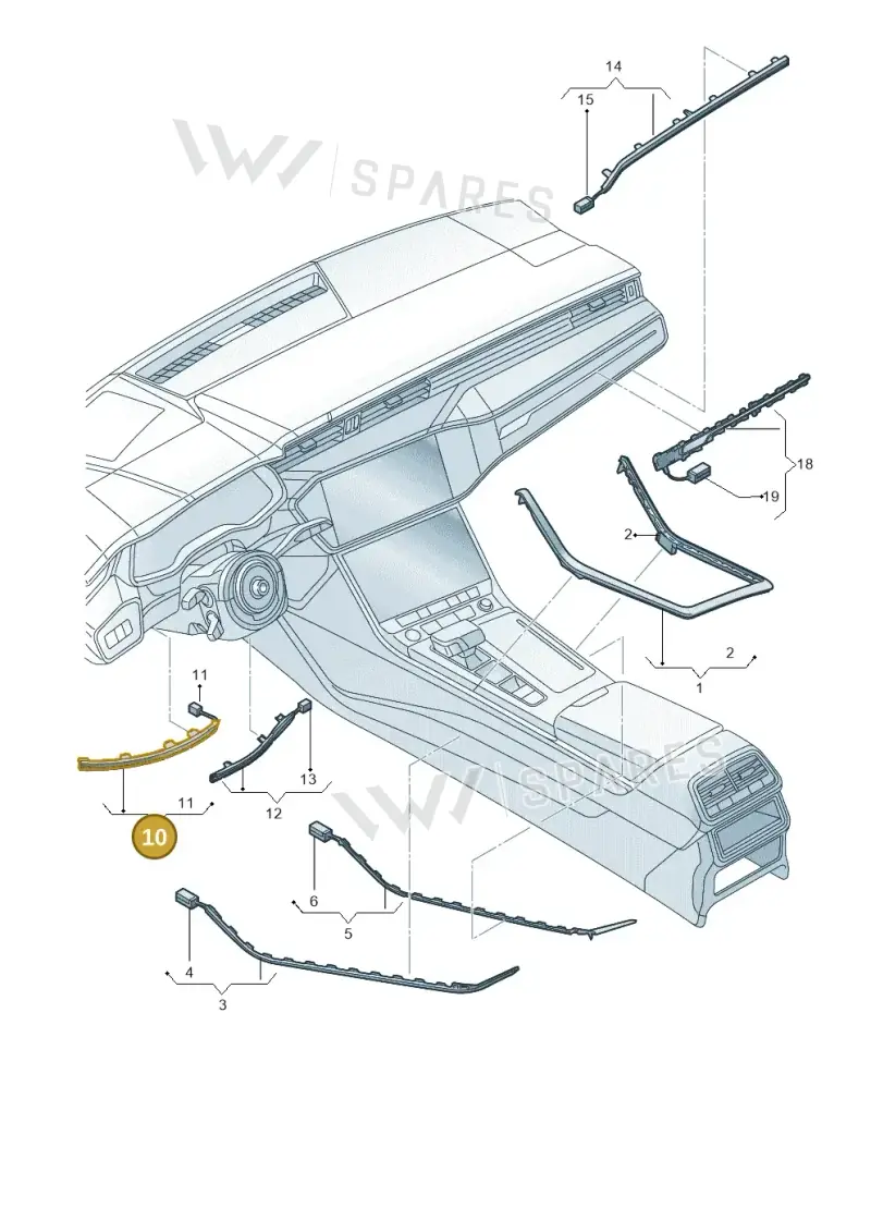 4M8947197C — Audi Q8 Quattro 3,0 (2018-) diagram 429947012, position 10