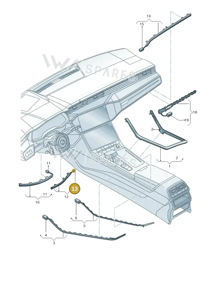 4M8947355L — Audi RS Q8 Quattro (2019-) diagram 429947012, position 13