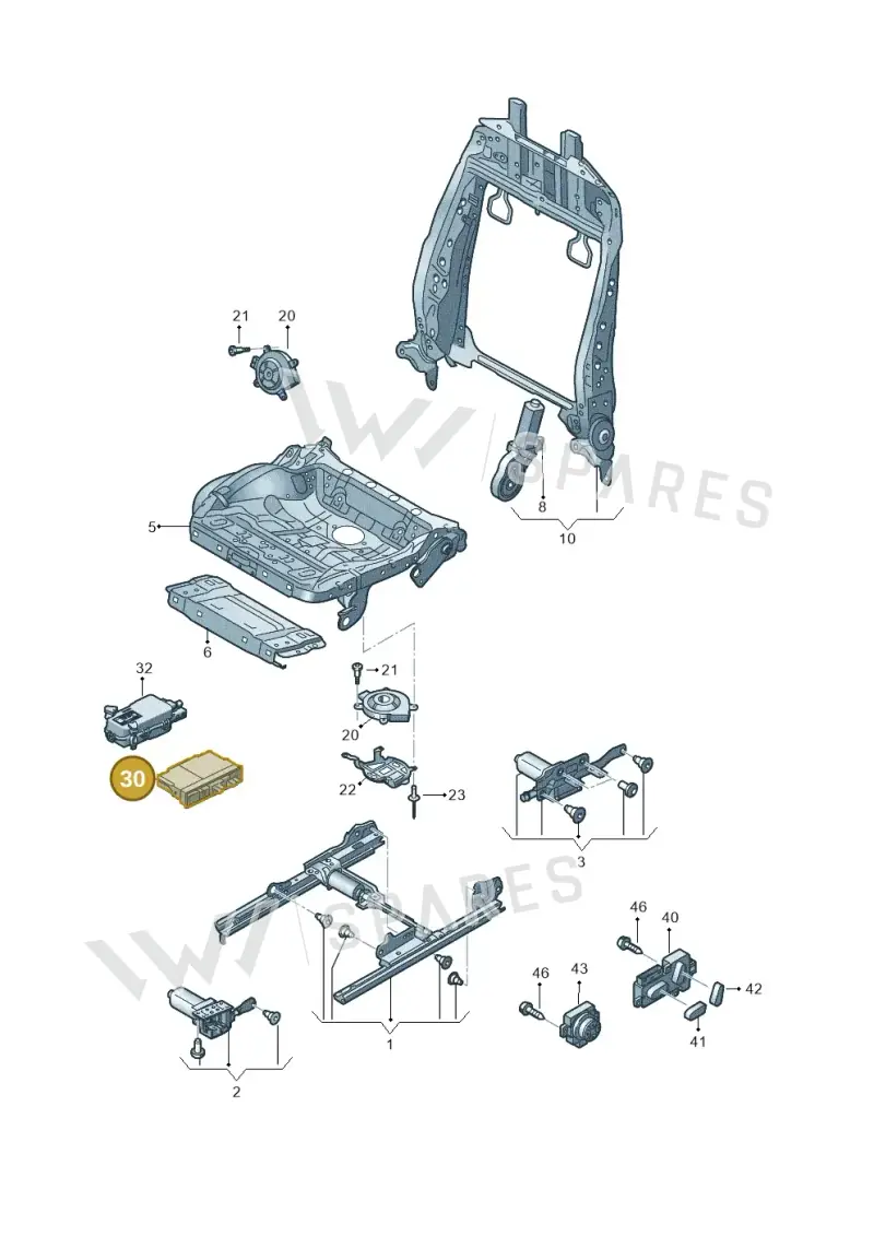 4M8959760B — Audi RS6 Avant (2019-2025) diagram 435959210, position 30