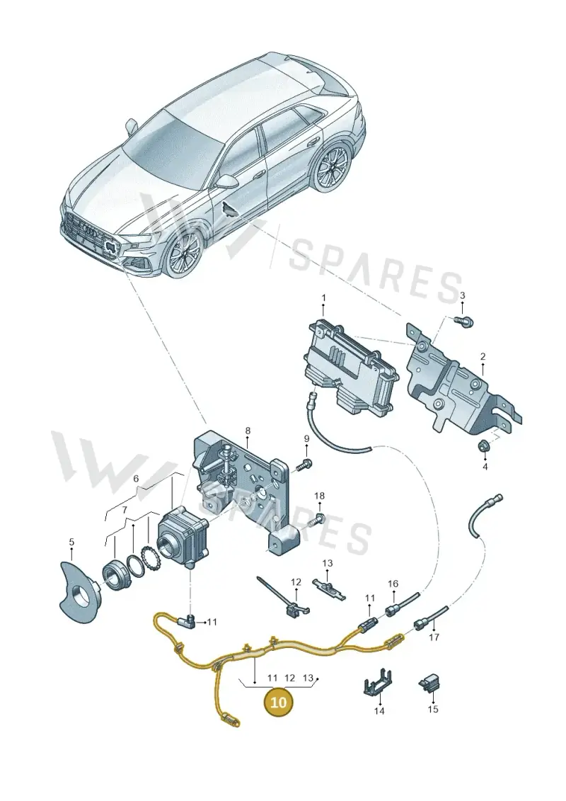 4M8971192D — Audi Q8 Quattro 3,0 (2018-) diagram 429907400, position 10