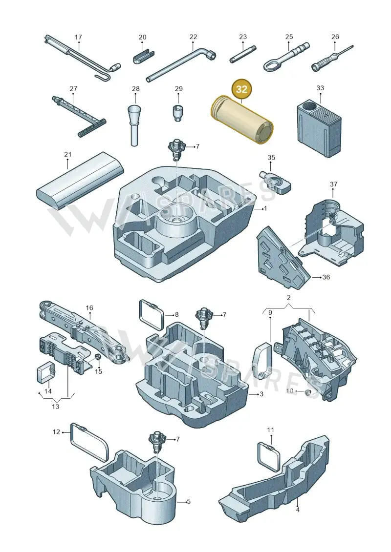 4N0012619B — Audi RS7 Sportback (2019-2025) diagram 435011100, position 32