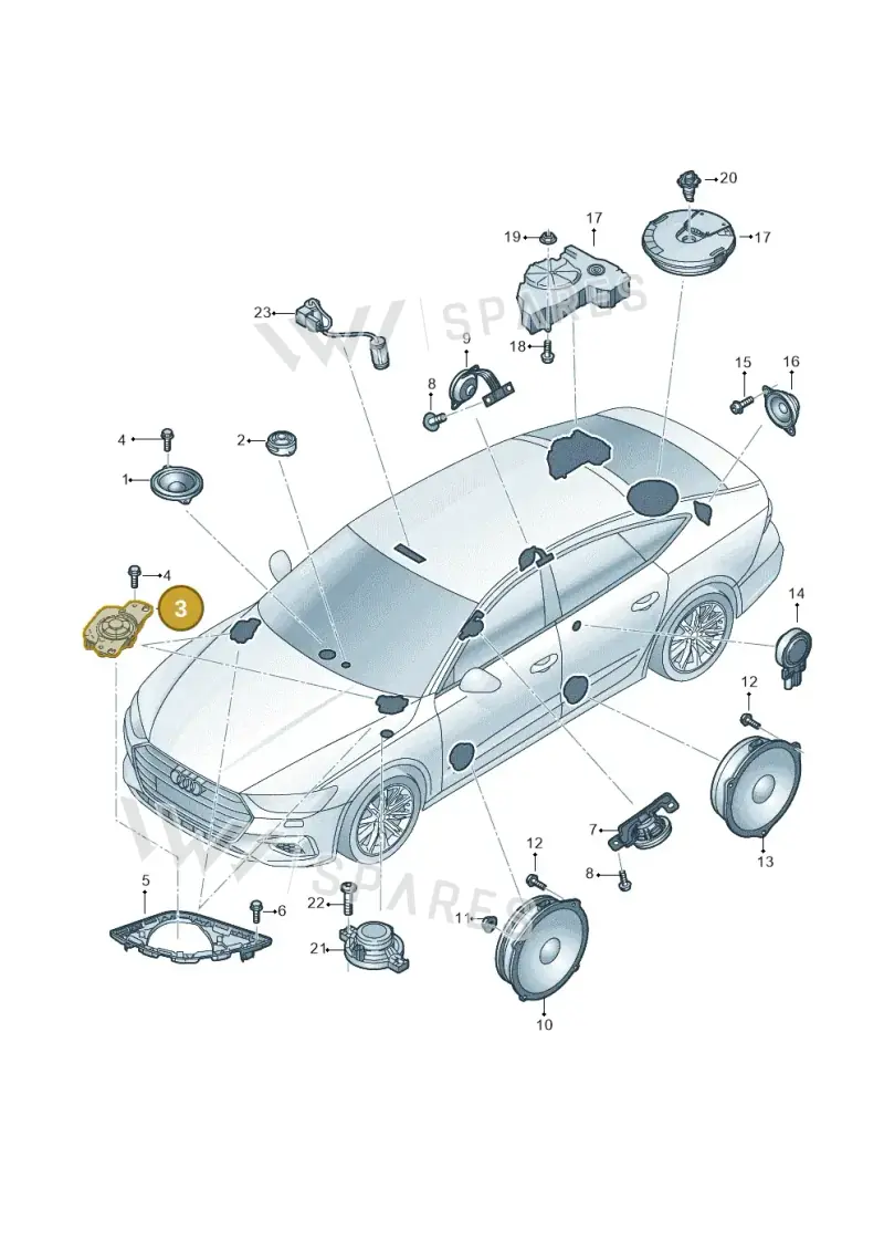 4N0035398 — Audi RS7 Sportback (2019-) diagram 435035350, position 3