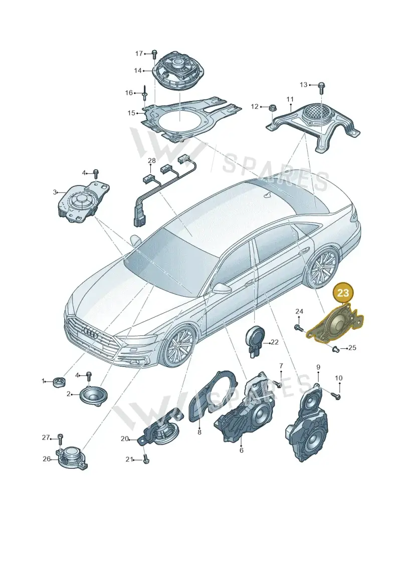4N0035400D — Audi A8 (2017-2025) diagram 838035350, position 23