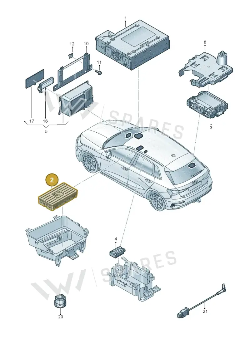 4N0035502B — Audi A3 Sportback (2019-2021) diagram 596035550, position 2