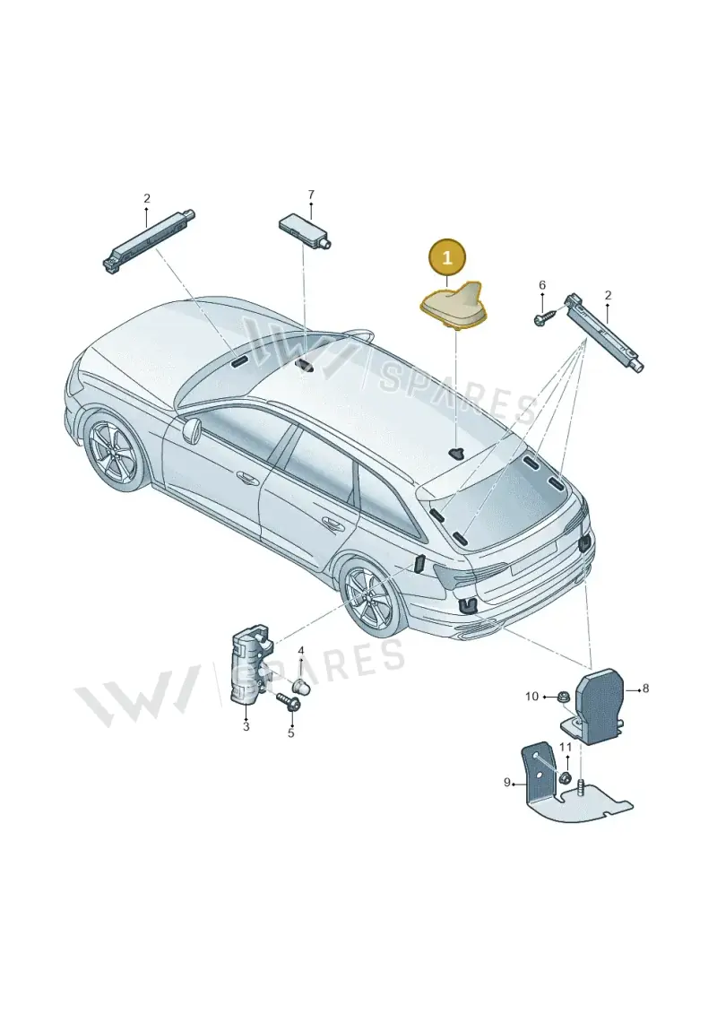4N0035503AHGRU — Audi RS6 Avant (2019-) diagram 430035150, position 1