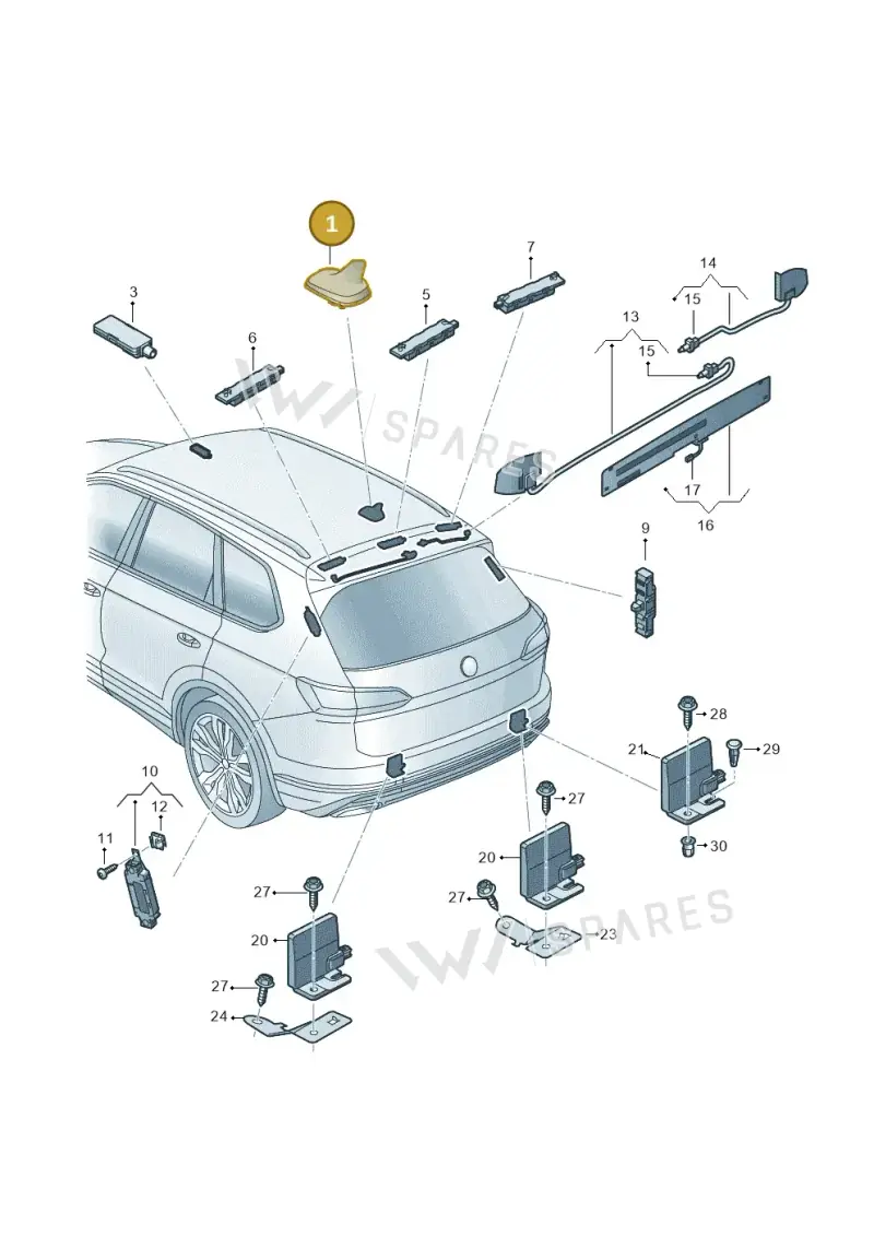 4N0035503BMGRU — Volkswagen Touareg (2017-2025) diagram 439035020, position 1