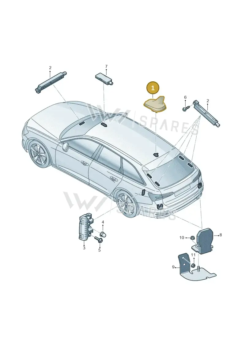 4N0035503CKGRU — Audi RS6 Avant (2019-) diagram 430035150, position 1
