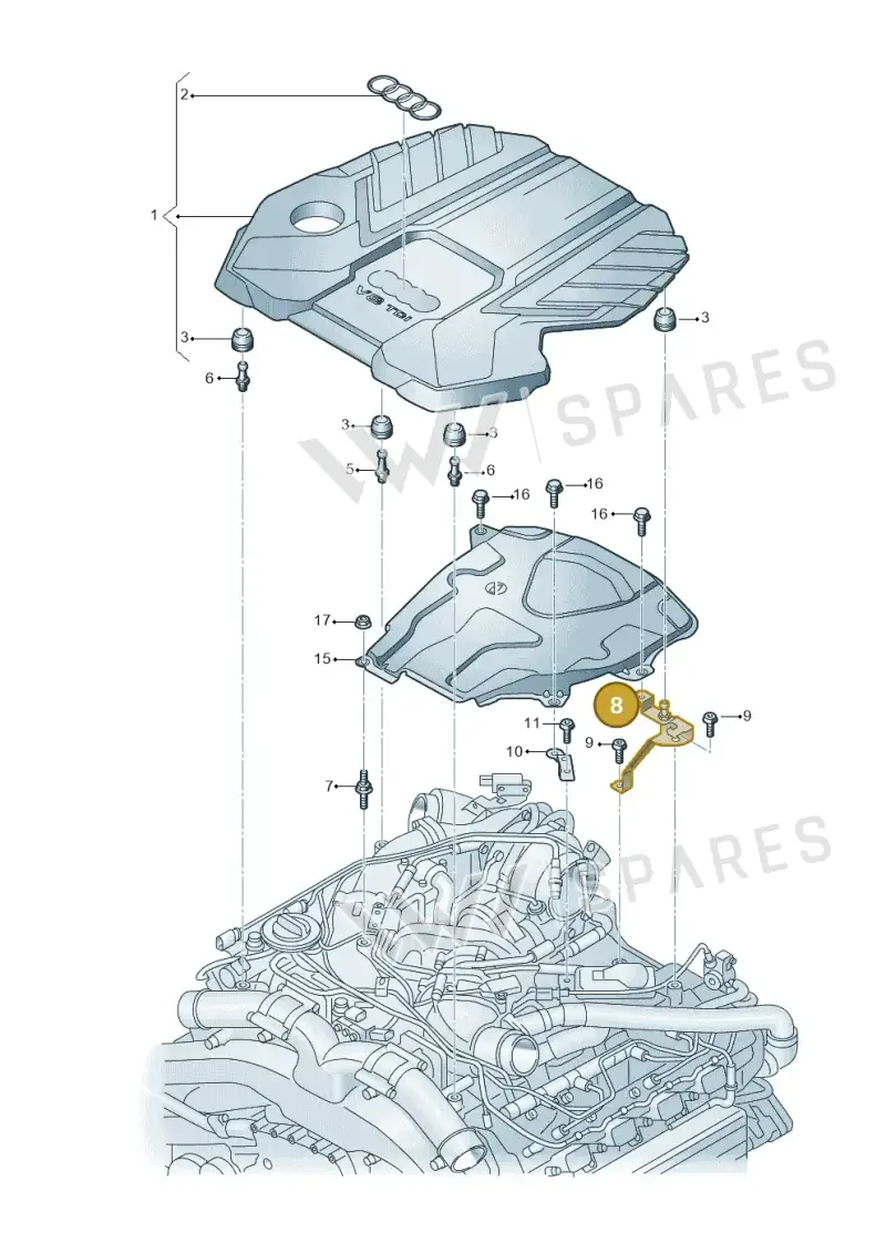 4N0103941B — Audi A8L (2017-2022) diagram 838103810, position 8