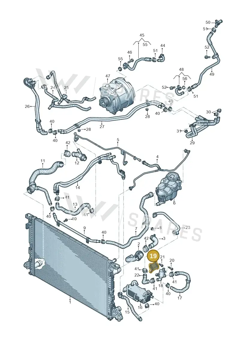 4N0121305F — Audi A8L (2017-2022) diagram 838121004, position 19