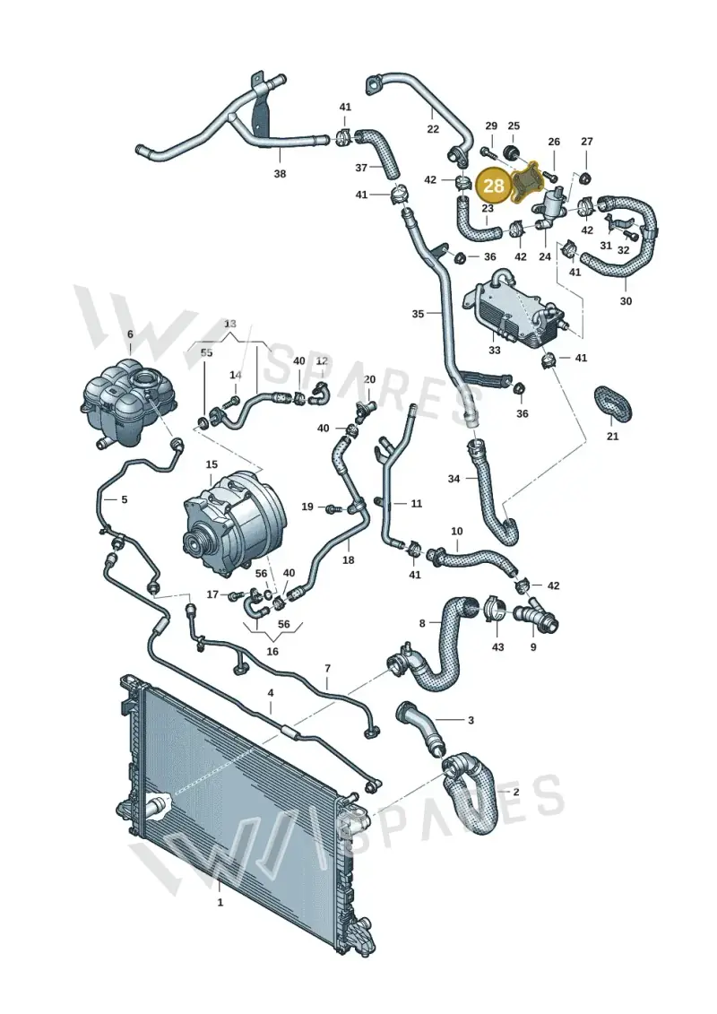 4N0121305F — Audi Q8 Quattro 3,0 (2018-) diagram 429121039, position 28