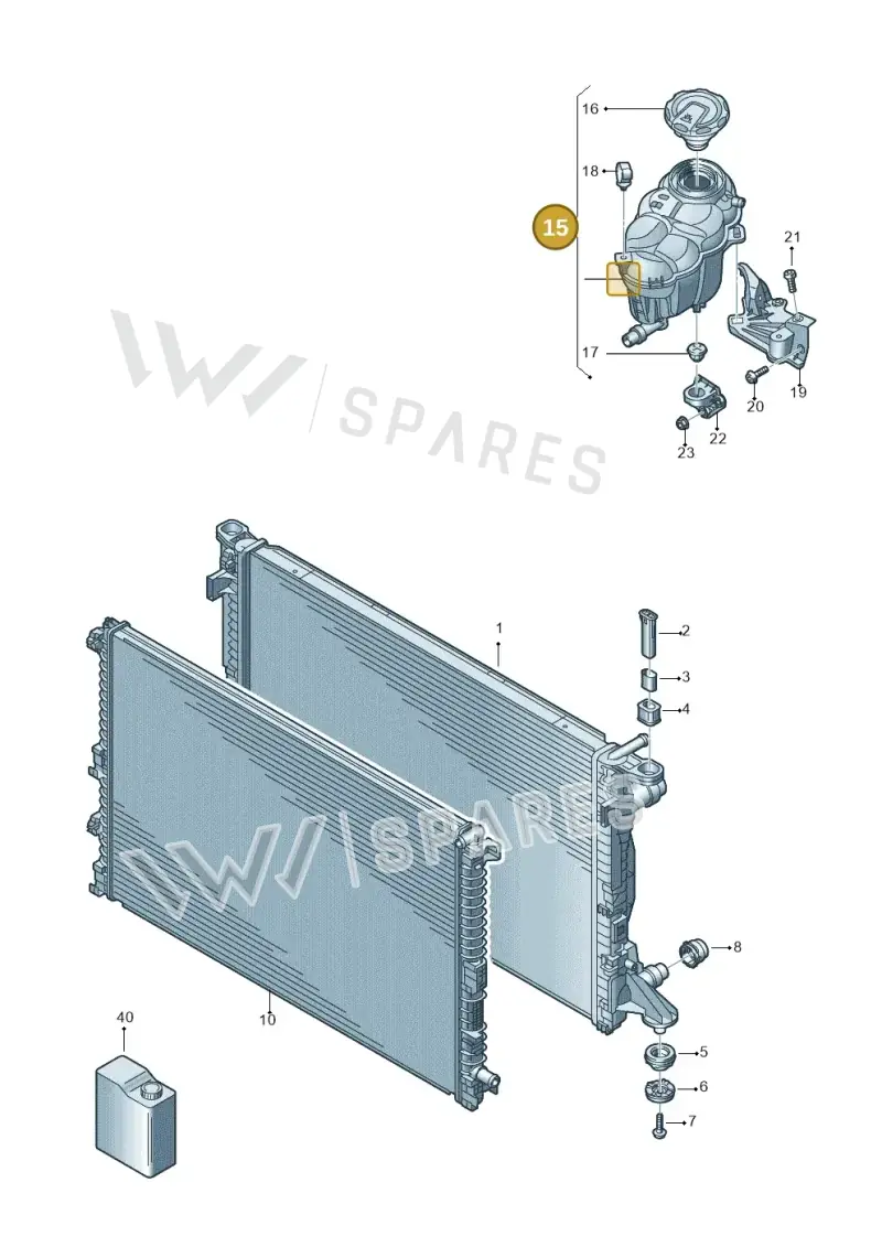 4N0121405AF — Audi A8L (2017-2022) diagram 838121124, position 15