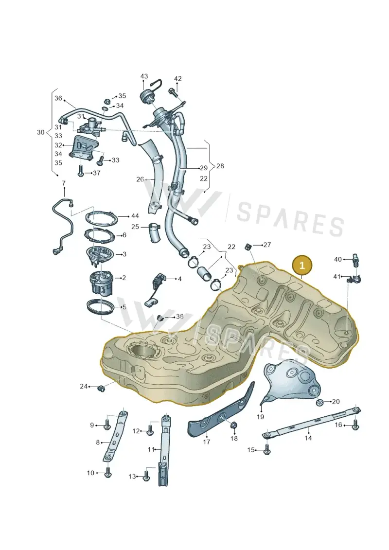 4N0201075L — Audi A8 (2017-2025) diagram 838201030, position 1