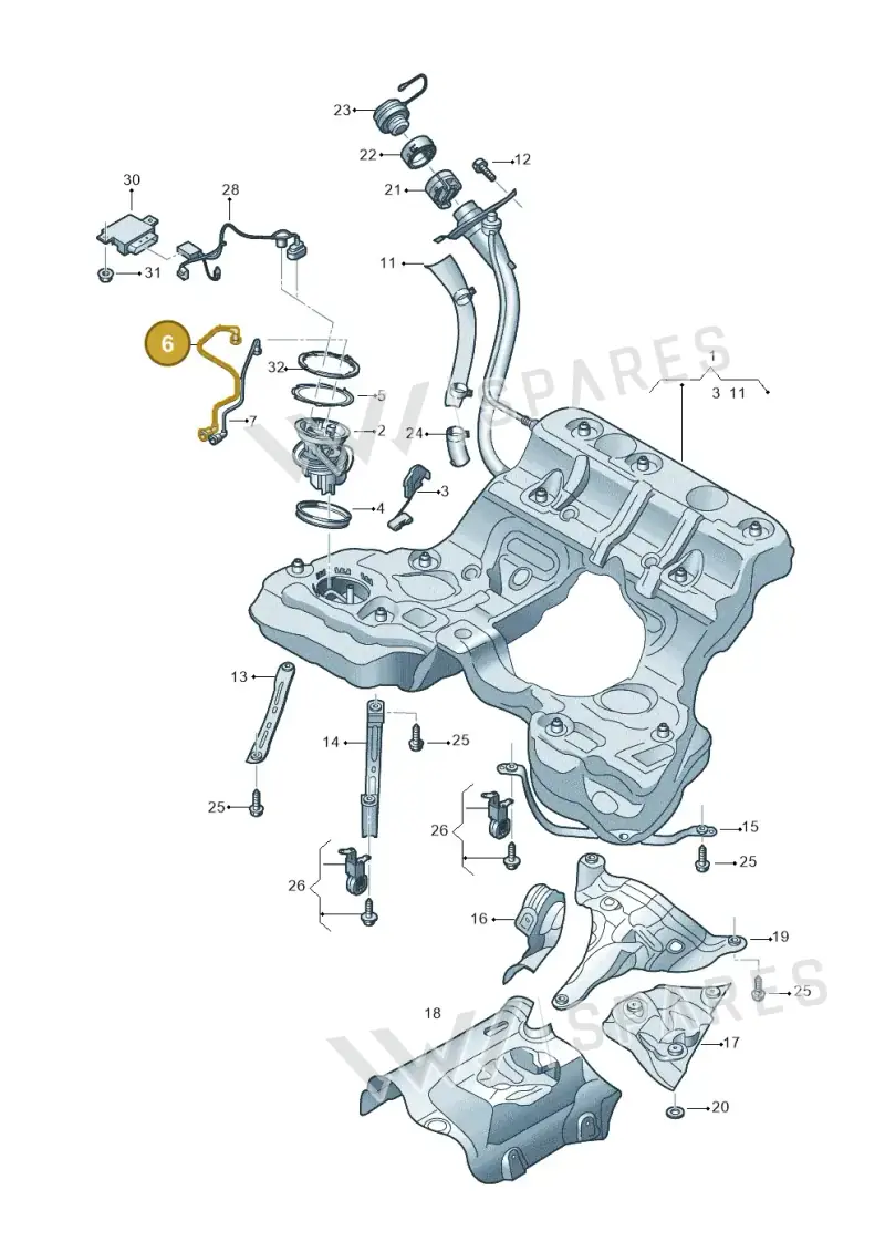 4N0201220F — Audi A8 (2017-2025) diagram 838201110, position 6