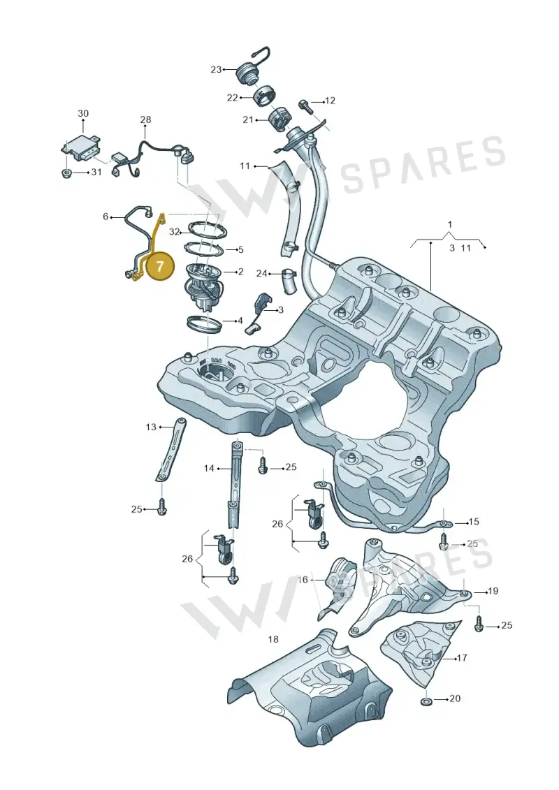 4N0201227 — Audi A8L (2017-2022) diagram 838201110, position 7