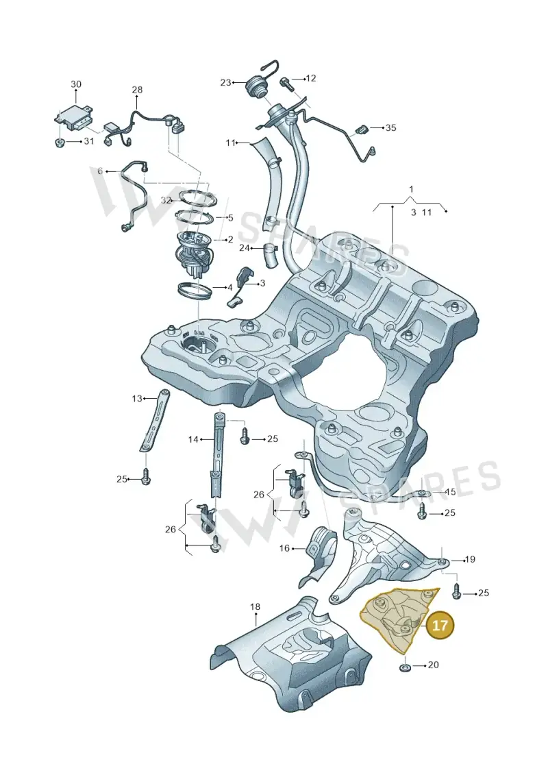 4N0201307A — Audi A8L (2017-2022) diagram 838201000, position 17