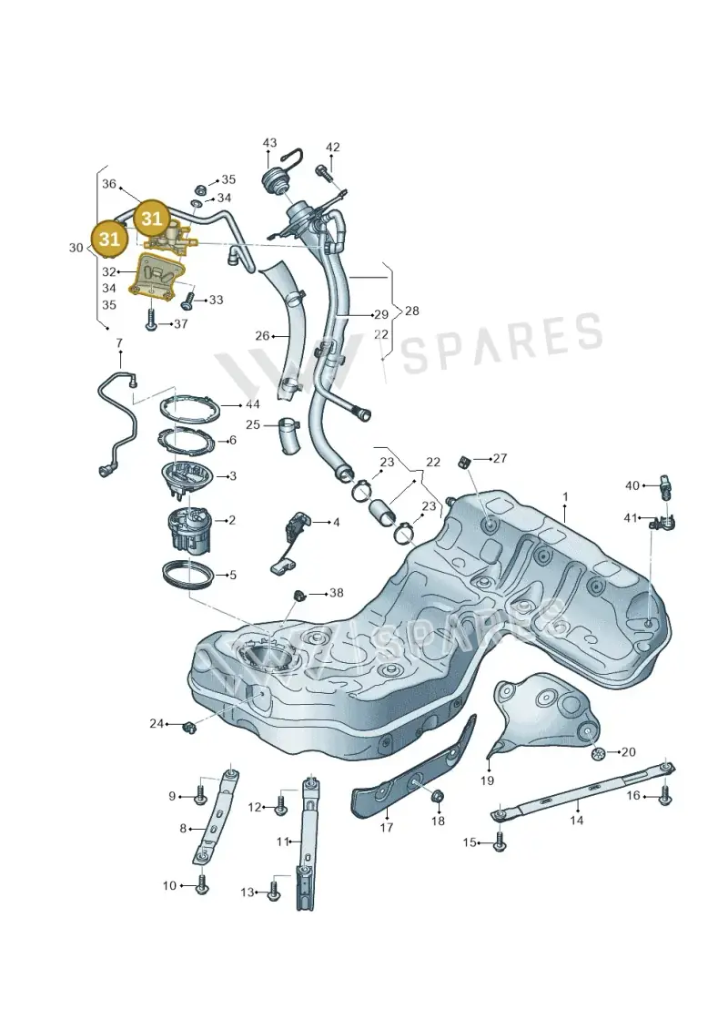 4N0201559 — Audi A8L (2017-2022) diagram 838201030, position 31
