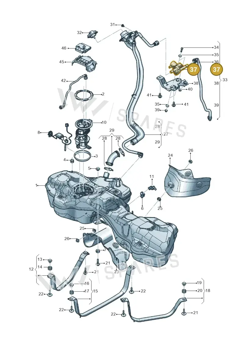 4N0201559 — Audi Q8 Quattro 3,0 (2018-) diagram 429201200, position 37