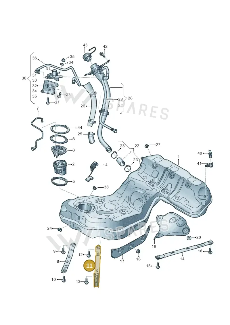 4N0201654D — Audi A8L (2017-2022) diagram 838201030, position 11