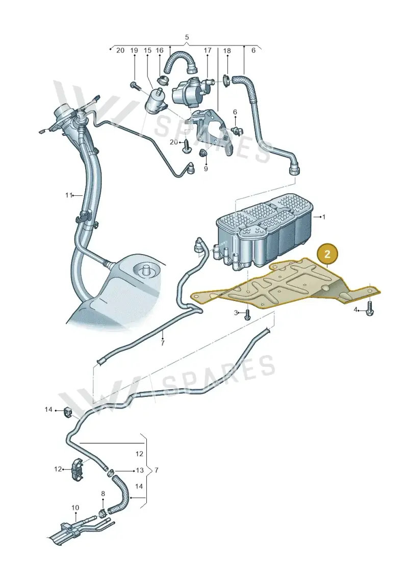 4N0201827B — Audi A8L (2017-2022) diagram 838201085, position 2