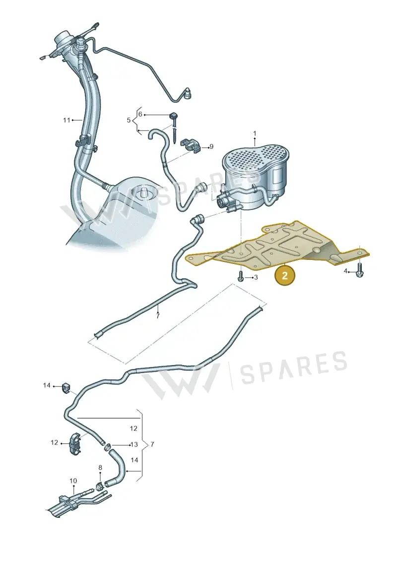 4N0201827B — Audi A8L (2017-2022) diagram 838201800, position 2