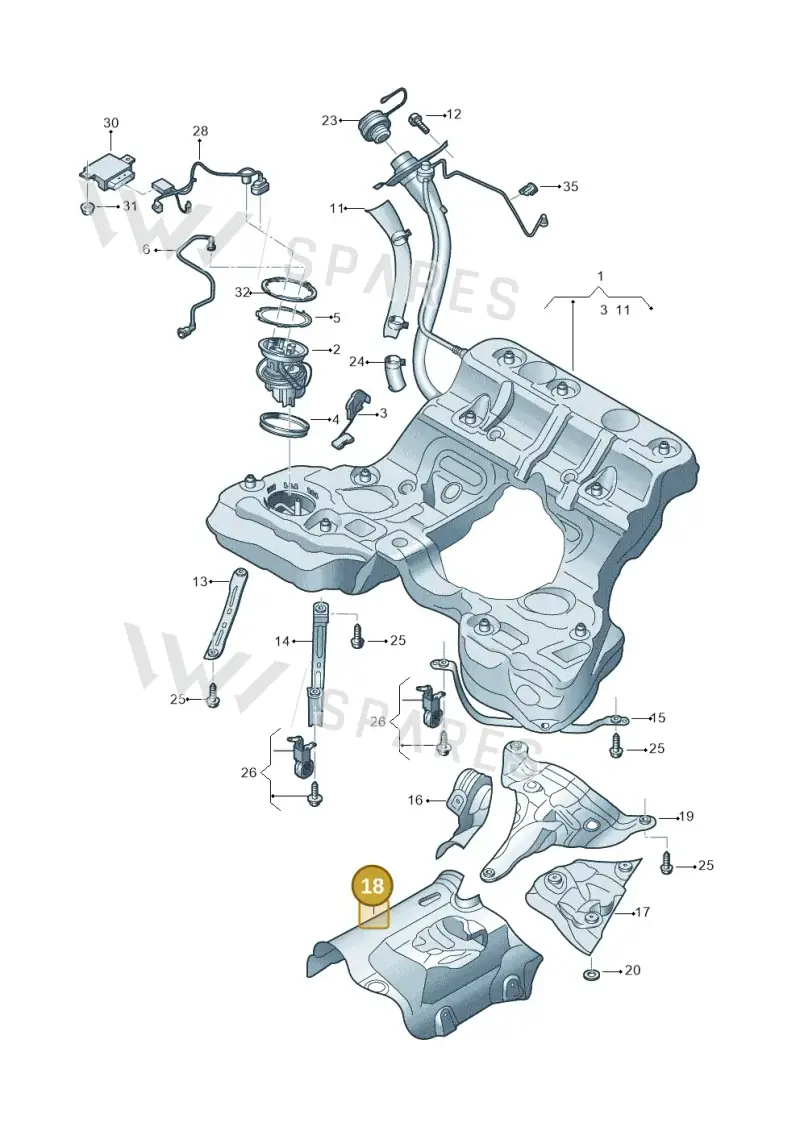 4N0201961A — Audi A8L (2017-2022) diagram 838201000, position 18