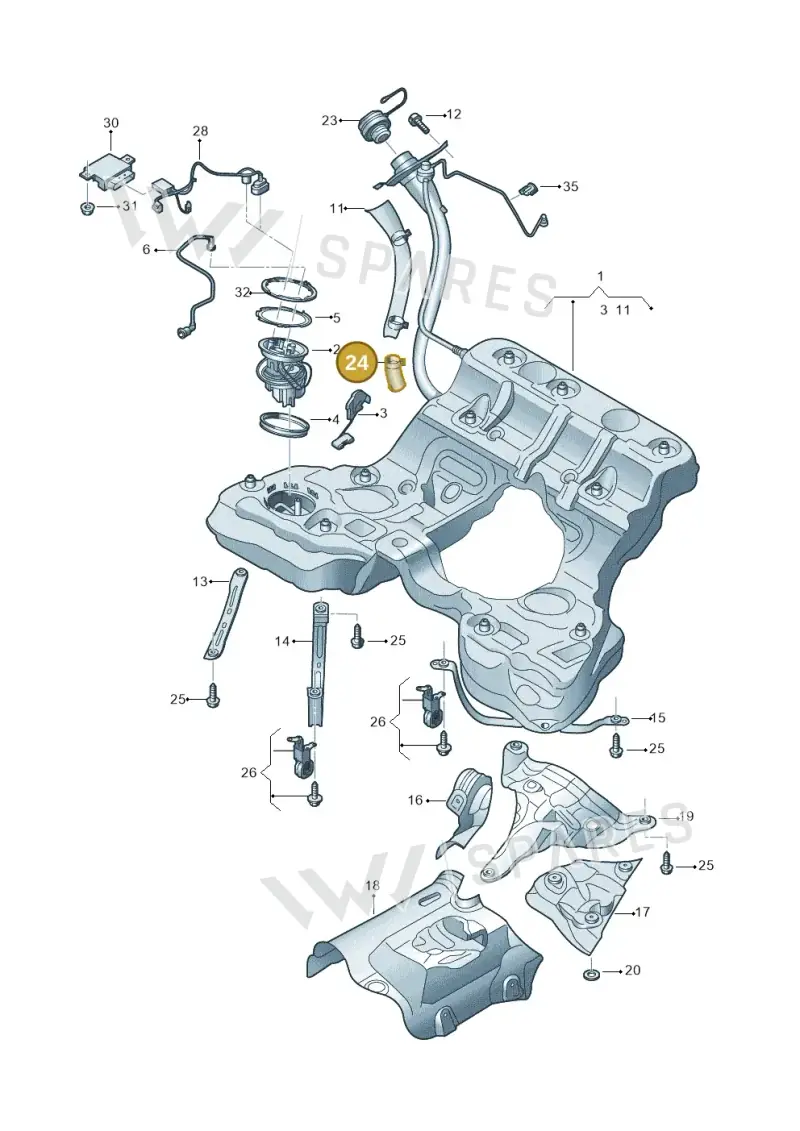 4N0201974 — Audi A8 (2017-2025) diagram 838201000, position 24