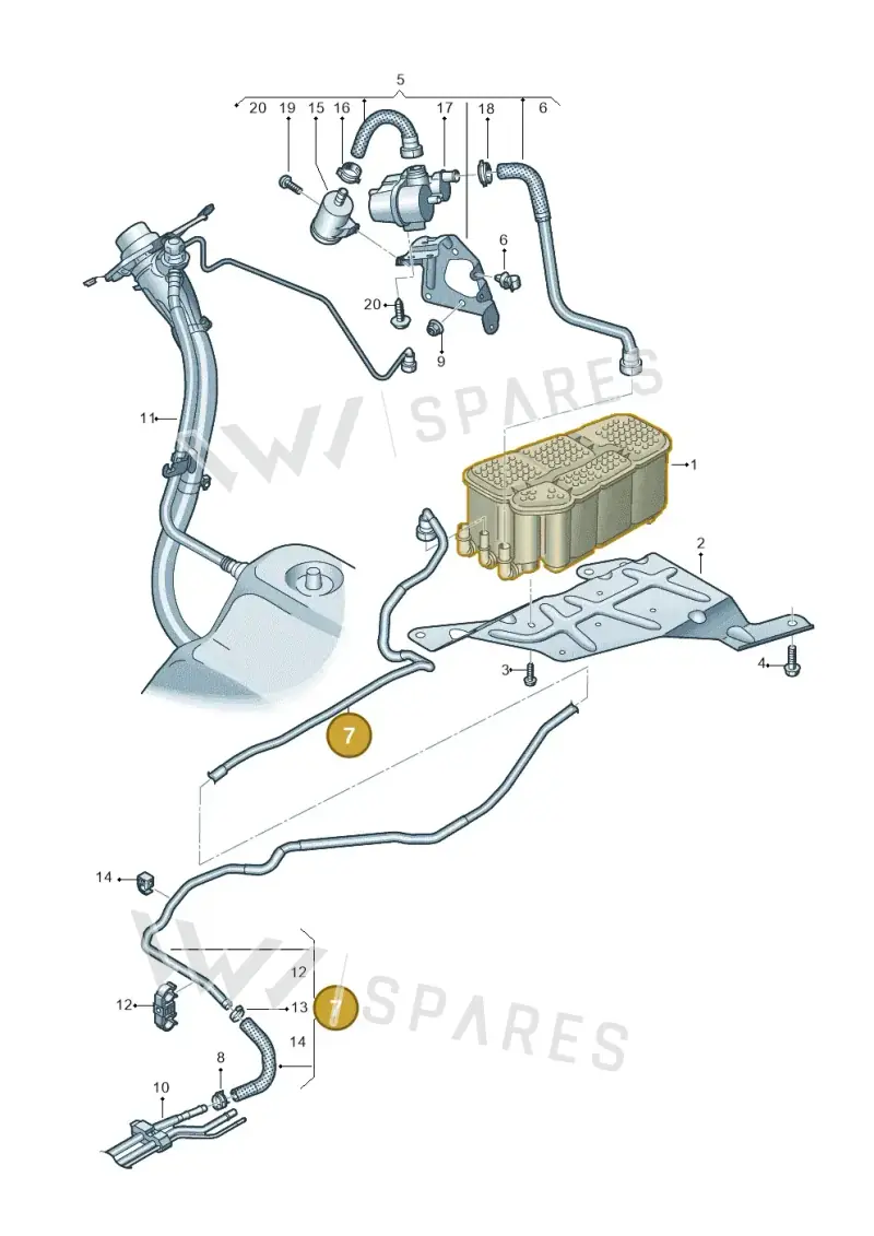 4N0201995K — Audi A8L (2017-2022) diagram 838201085, position 7