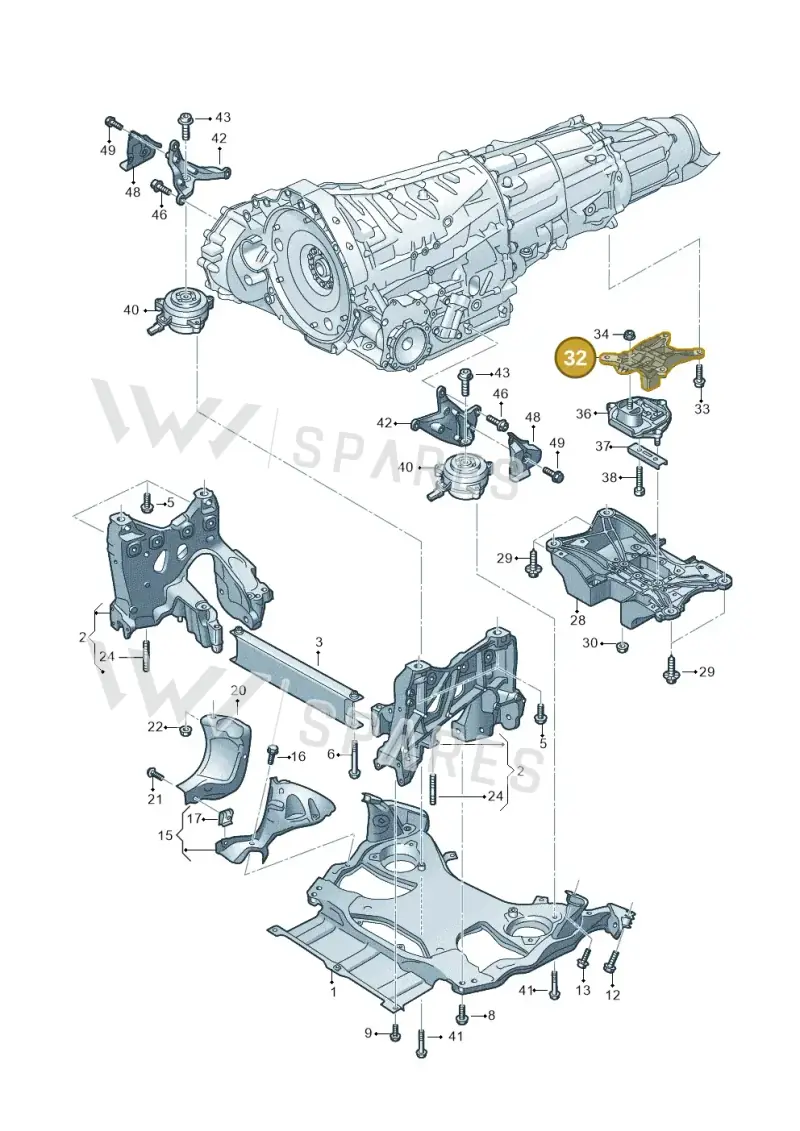 4N0399118C — Audi A8 (2017-2025) diagram 838399400, position 32