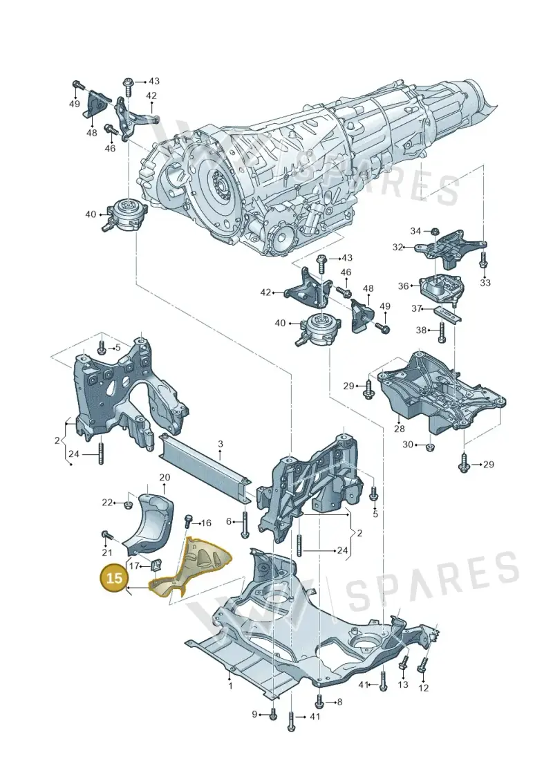 4N0399299C — Audi A8 (2017-2025) diagram 838399400, position 15