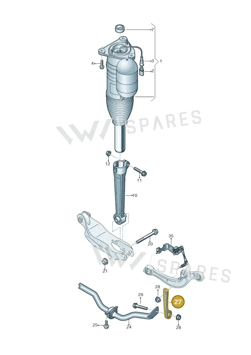 4N0505465F — Audi A8L (2017-2022) diagram 838511050, position 27