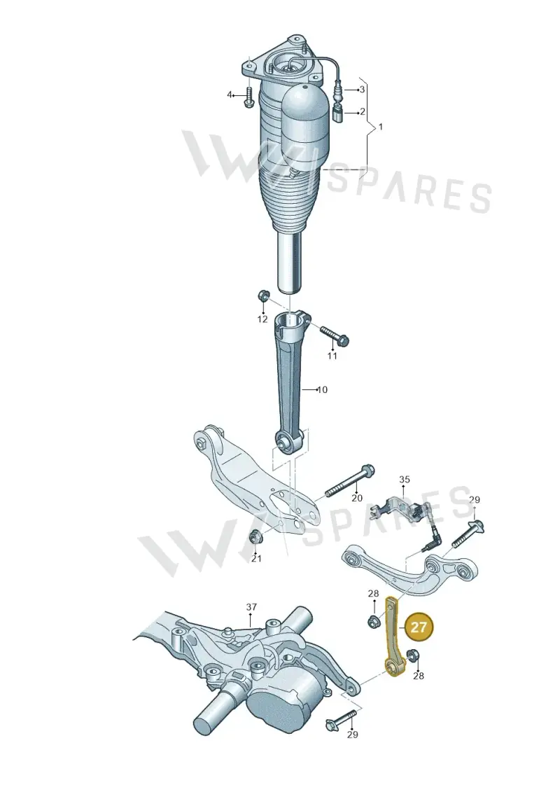 4N0505465H — Audi A8L (2017-2022) diagram 838511130, position 27