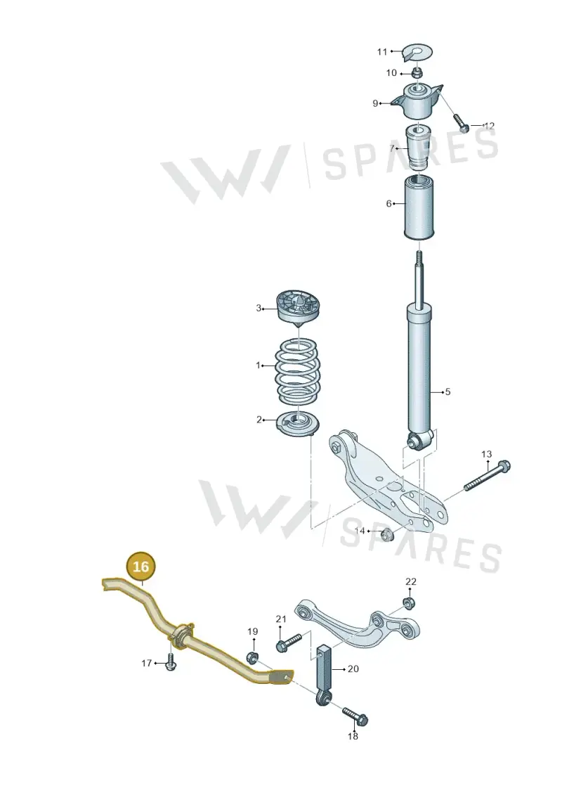 4N0511305AA — Audi A6 (2018-2025) diagram 859511000, position 16