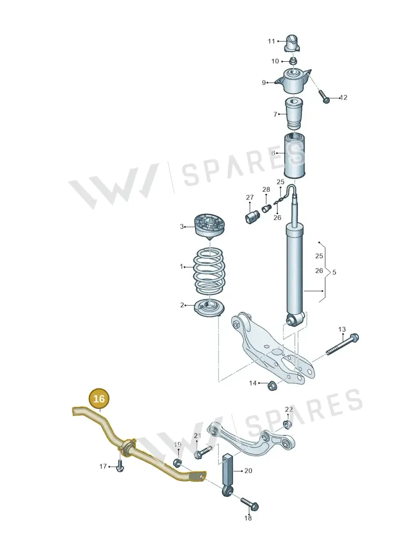 4N0511305AD — Audi A5 Limousine (2024-2025) diagram 849511040, position 16