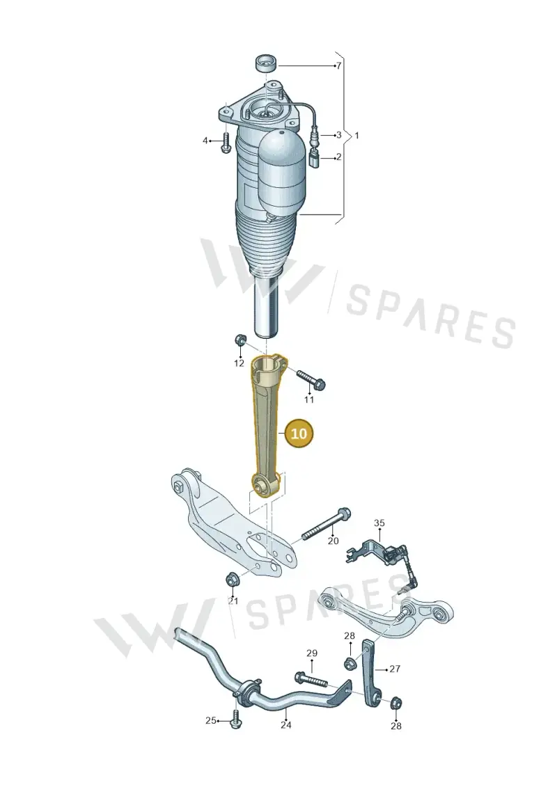 4N0513073B — Audi A8 (2017-2025) diagram 838511050, position 10