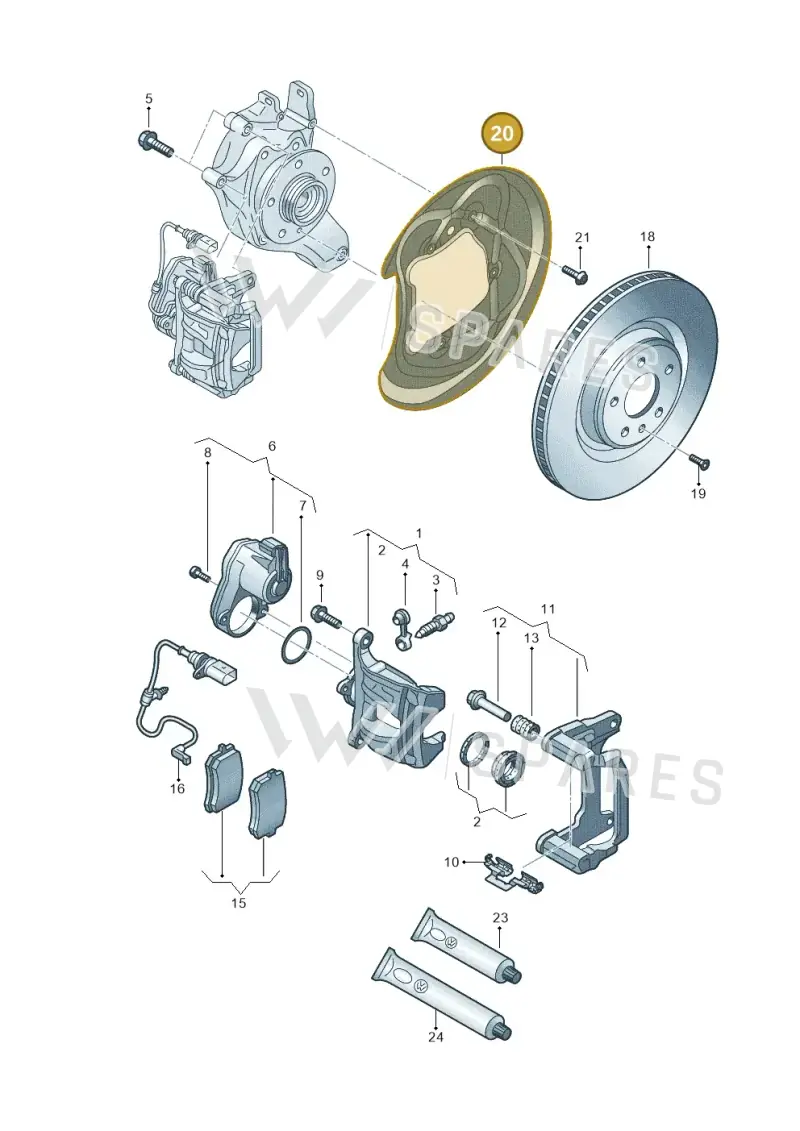 4N0615611 — Audi A5 Limo 2.0 (2024-) diagram 8wk615060, position 20