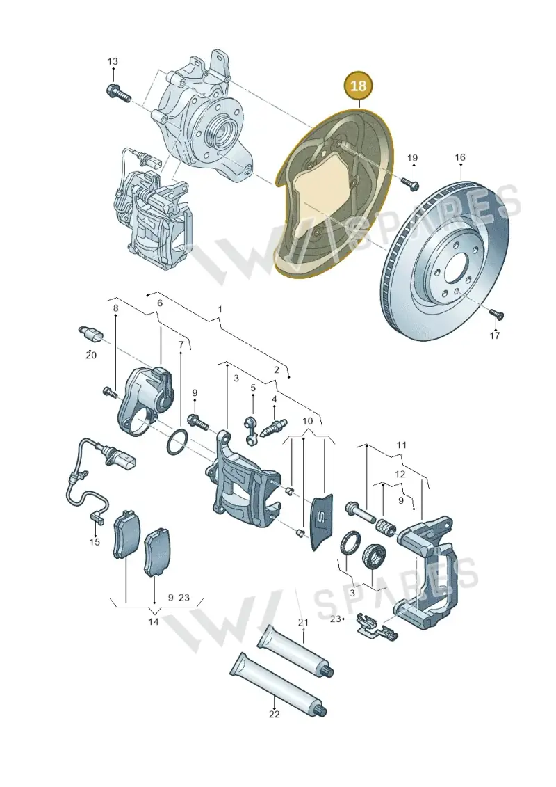 4N0615612 — Audi A8L (2017-2022) diagram 838615600, position 18